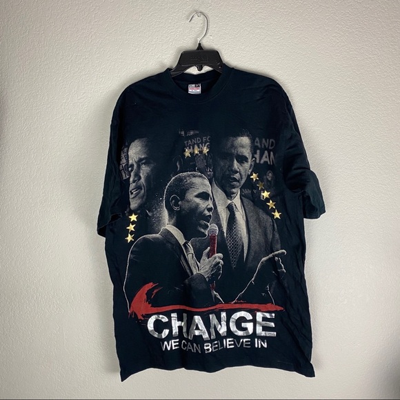Barack Obama Change We Can Believe In Shirt XLT - Picture 1 of 4